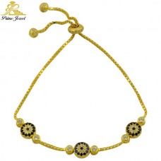 Gümüş Nazar Boncuklu  Bilezik/Bileklik     